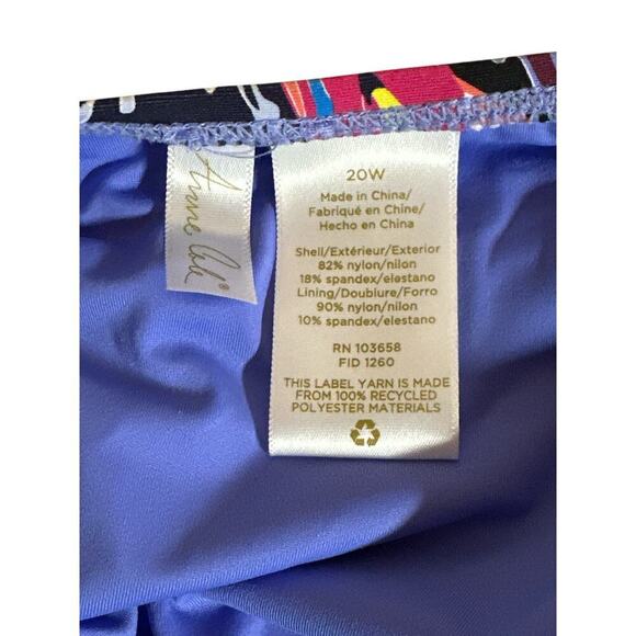 Ann Cole Women's Paisley Parade V-Wire One Piece Swimsuit Plus Size 20 Multi NWT - Picture 9 of 10